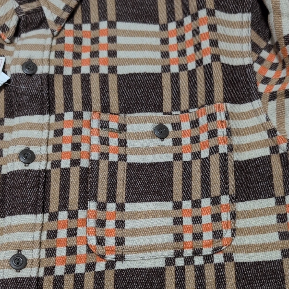 Ralph Lauren Double RL Brown and Tan Casual Button Down Shirt - Picture 12 of 14